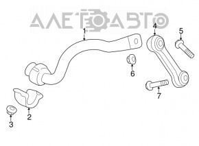 Suportul de fixare a stabilizatorului frontal dreapta Audi Q5 80A 18-