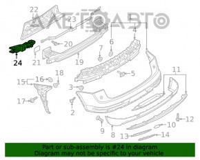 Absorbantul de bara spate dreapta Audi Q5 80A 18-