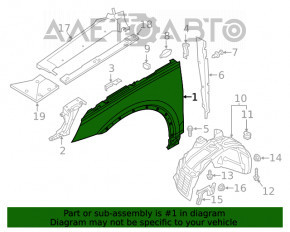 Aripa față stânga Audi Q5 80A 18- nou OEM original