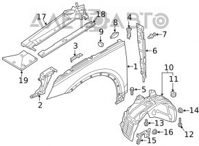 Aripa față stânga Audi Q5 80A 18- nou OEM original