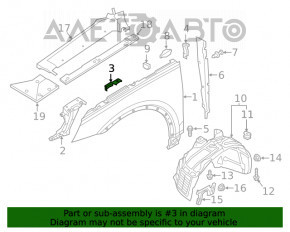 Suport aripi dreapta față Audi Q5 80A 18- superior