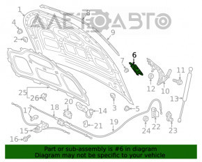 Capota de blocare a capotei stânga Audi Q5 80A 18-