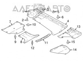 Protecția fundului din față dreapta pentru Audi Q5 80A 18- nou original OEM