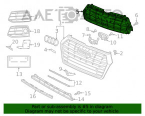 Grila radiatorului pentru Audi Q5 80A 18-20