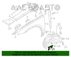 Protecția de transmisie față stânga Audi Q5 80A 18-20 crăpată