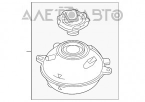Расширительный бачок охлаждения Audi Q5 80A 18-24 2.0T с крышкой
