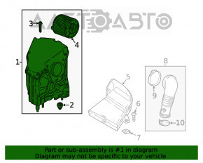 Corpul filtrului de aer Audi Q5 80A 18-20