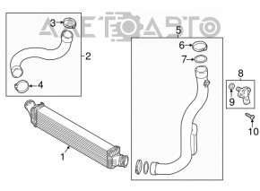 Teava intercooler dreapta Audi Q5 80A 18-20 nou original