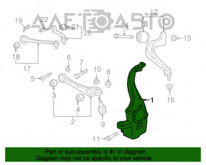 Capacul frontal stânga Audi Q5 80A 18-