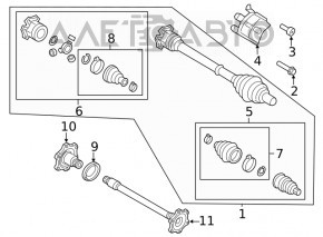 Привод полуось передняя правая Audi Q5 80A 18-
