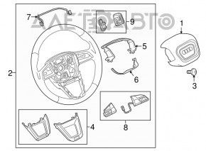 Volan gol Audi Q5 80A 18-20 din piele, negru, zgârieturi