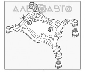 Подрамник задний Audi Q5 80A 18-