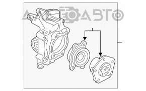 Butucul roții spate stânga Audi Q5 80A 18- ruginit.