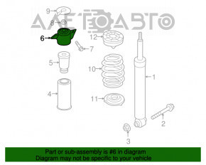 Опора амортизатора задняя правая Audi Q5 80A 18-