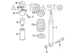 Опора амортизатора задняя правая Audi Q5 80A 18-