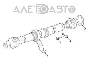 Arborele cardanic al mașinii Audi Q5 80A 18-20 este crăpat la suspensie.