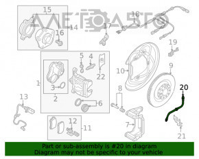 Furtun de frână spate dreapta Audi Q5 80A 18-