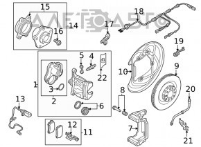 Furtun de frână spate dreapta Audi Q5 80A 18-