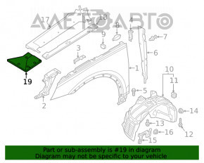 Capacul aripii din față stânga Audi Q5 80A 18- nou OEM original