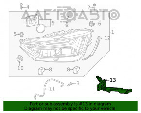 Suport far stânga față Audi Q5 80A 18-20 nu are fragment