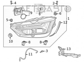 Suport far stânga față Audi Q5 80A 18-20 nu are fragment