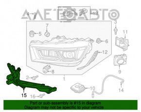 Suport far dreapta față Audi Q5 80A 18-20 nou OEM original