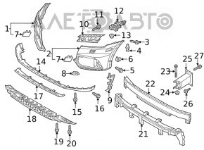 Buza bara fata Audi Q5 80A 18-20 neagra, prinderea este rupta.