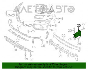 Colțul amplificatorului de bara frontală stânga Audi Q5 80A 18-