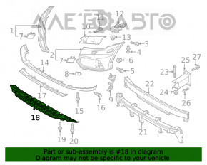 Protecție pentru bara de protecție față Audi Q5 80A 18-20, montaj cu ruptură