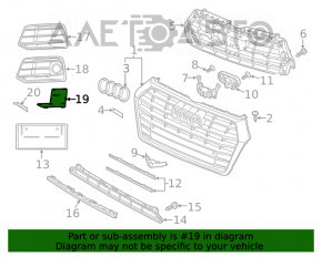 Заглушка нижней решетки переднего бампера правая Audi Q5 80A 18-20