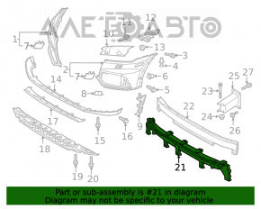 Absorbantul de bara fata Audi Q5 80A 18-20 nou OEM original