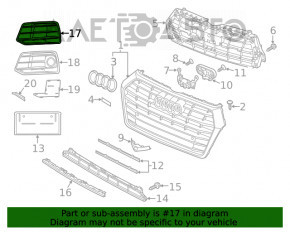 Grila bara fata stanga Audi Q5 80A 18-20 cu crom