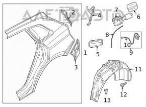 Aripa spate stânga Audi Q5 80A 18-