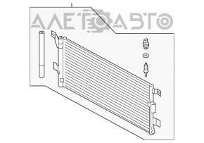 Radiatorul condensatorului de aer condiționat Audi Q5 80A 18-24 nou neoriginal.