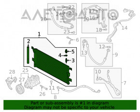 Radiatorul condensatorului de aer condiționat Audi Q5 80A 18-24 nou aftermarket NISSENS