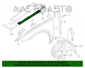 Garnitura aripa spate stanga exterior Audi Q5 80A 18 - nou original OEM