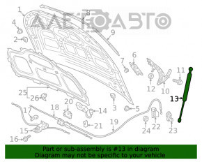 Amortizor capota stanga Audi Q5 80A 18-20 nou original OEM