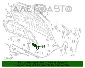 Capota stângă a capotei Audi Q5 80A 18- nouă originală OEM