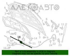 Трос открывания замка капота перед Audi Q5 80A 18- новый OEM оригинал