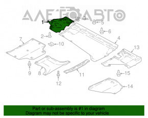 Protecția inferioară față stânga Audi Q5 80A 18- nouă originală OEM