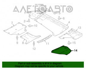 Protecție pentru bara spate dreapta Audi Q5 80A 18-21, cu deteriorarea suporturilor