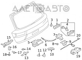 Capacul de blocare a portbagajului Audi Q5 80A 18-