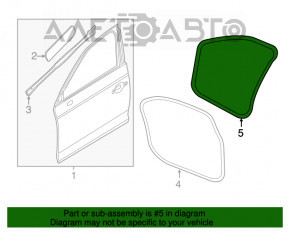 Уплотнитель дверного проема передний правый Audi Q5 80A 18-