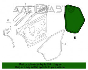Уплотнитель дверного проема задний правый Audi Q5 80A 18-