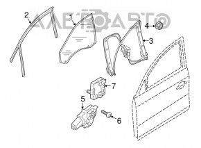 Geam electric cu motor, fata stanga, Audi Q5 80A 18-