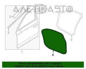 Уплотнитель двери передней правой Audi Q5 80A 18-