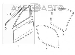 Уплотнитель двери передней правой Audi Q5 80A 18-