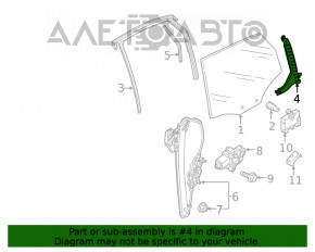 Направляющая стекла двери задней левой Audi Q5 80A 18-