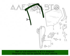 Уплотнитель стекла задний правый Audi Q5 80A 18-