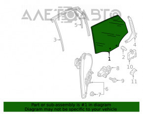 Стекло двери задней правой Audi Q5 80A 18-24